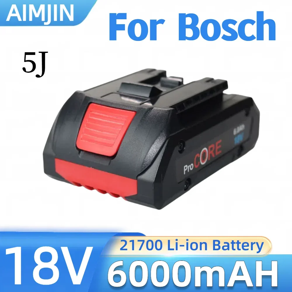 

New 18V 6000mAh ProCORE replacement battery, for Bosch 18V cordless tools BAT609 BAT618 GBA18V 21700 high power 21700 power cell