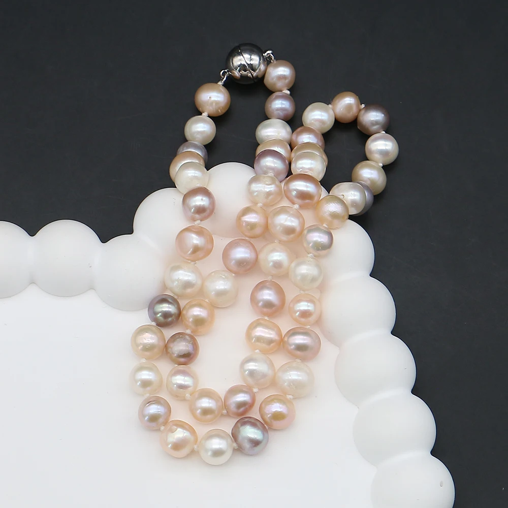

7-8mm Round Natural Freshwater Pearl Necklace Elegant Women's Neck Ornament Jewelry 1strand For Everyday Style &Party Gift