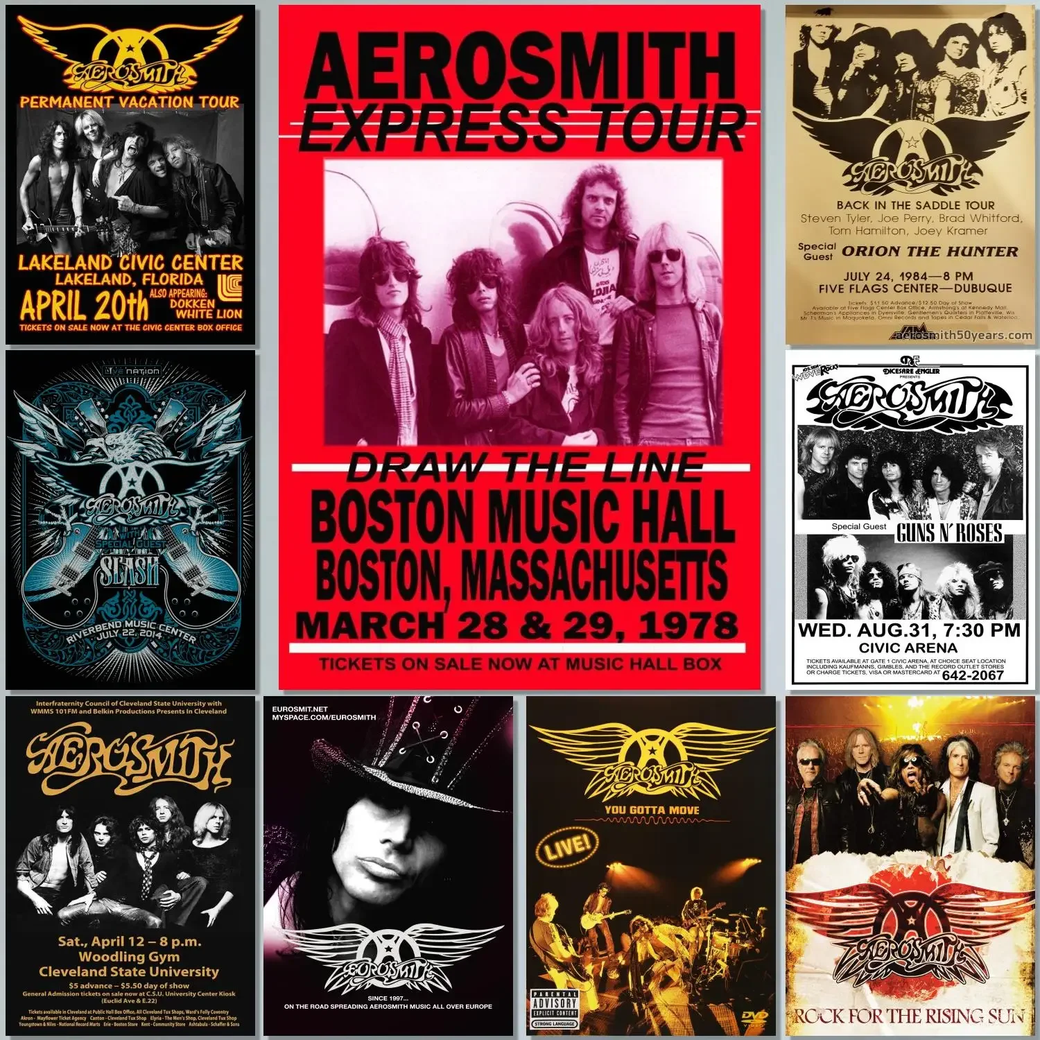 Singer Aerosmith Band Painting 24x36 Wall Art Canvas Posters room Modern Family bedroom Decoration Art wall decor