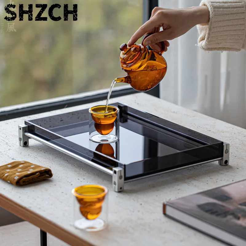 Rustic Wooden Serving Board & Tray, Walnut Multipurpose Platter for Cheese, Fruit, Snacks Farmhouse Table Centerpiece, Kitchen