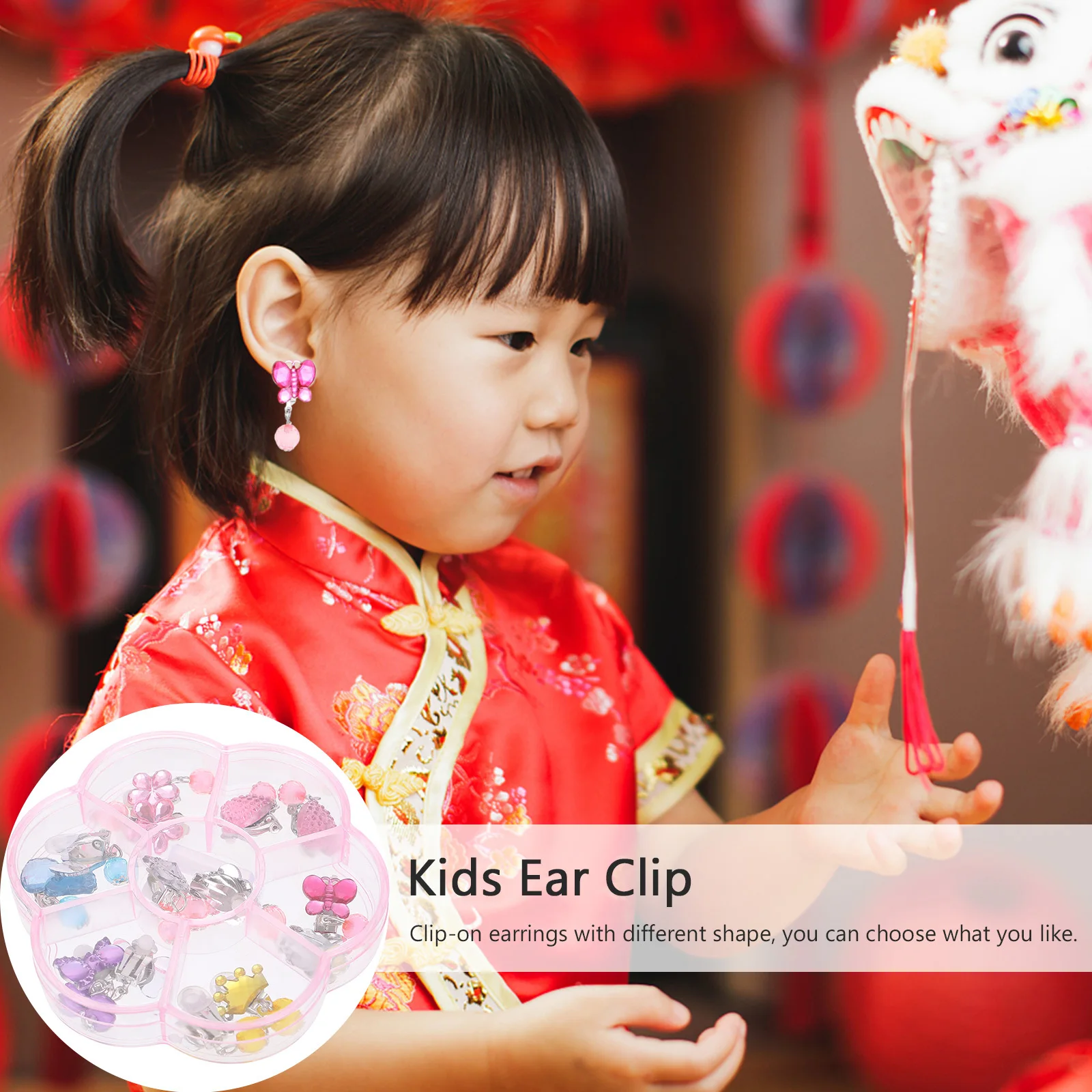 

Adorable Cartoon Shape Earring Clips Kids Decorative Earrings Girls Ear Accessory Safe Comfortable Premium Material