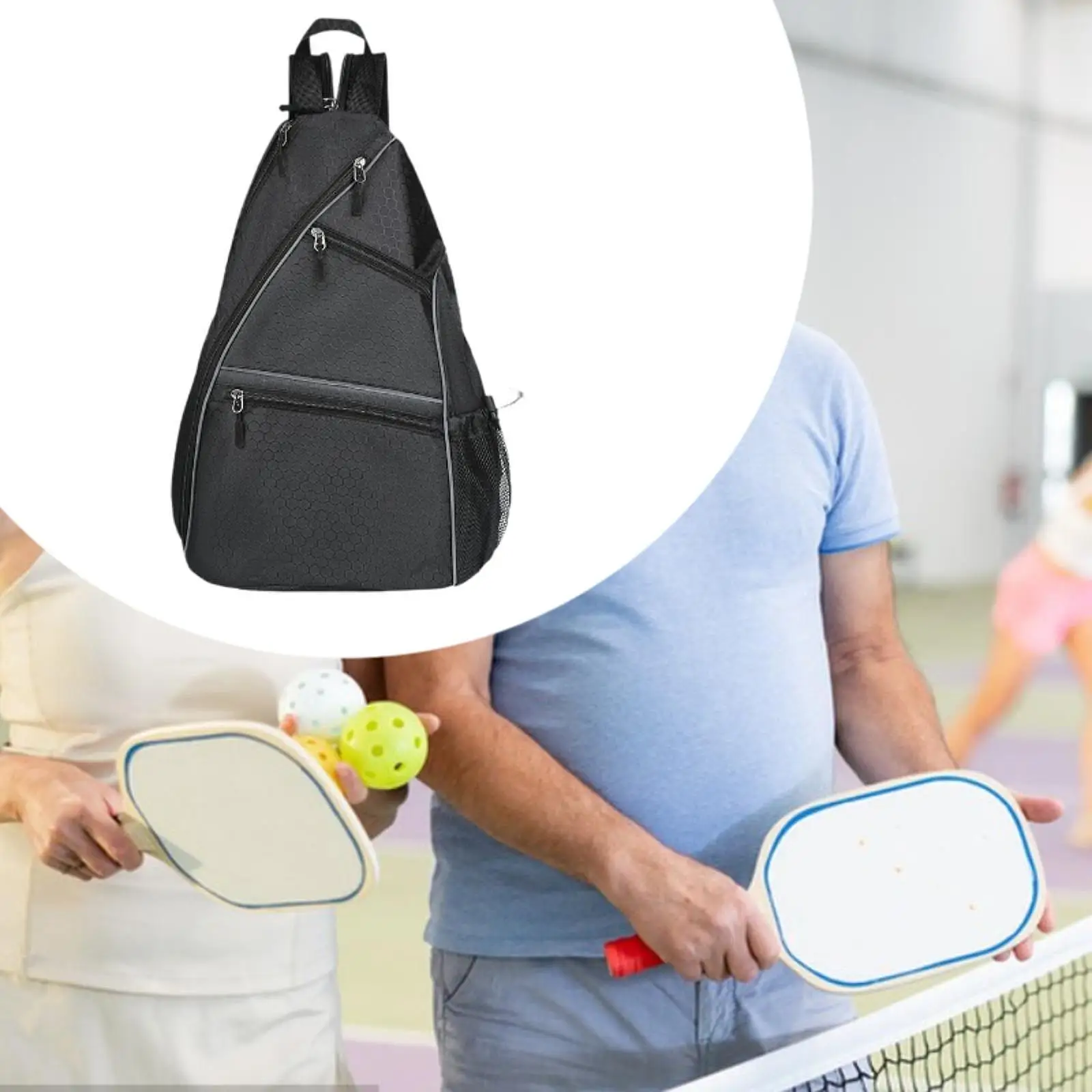 Pickleball Bag Crossbody Backpack Casual Daypack Pickleball Backpack Tennis