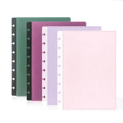 Fundas para cuaderno A5, cubierta de cuero para encuadernación de anillos de disco, cuadernos, planificador con agujeros en forma de seta, carpeta, cubierta de diario de cuero