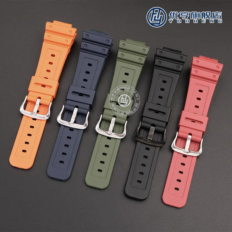 For Casio G-SHOCK watch strap GA-900 series resin silicone outdoor sports watch men\'s wristband strap accessories 16mm