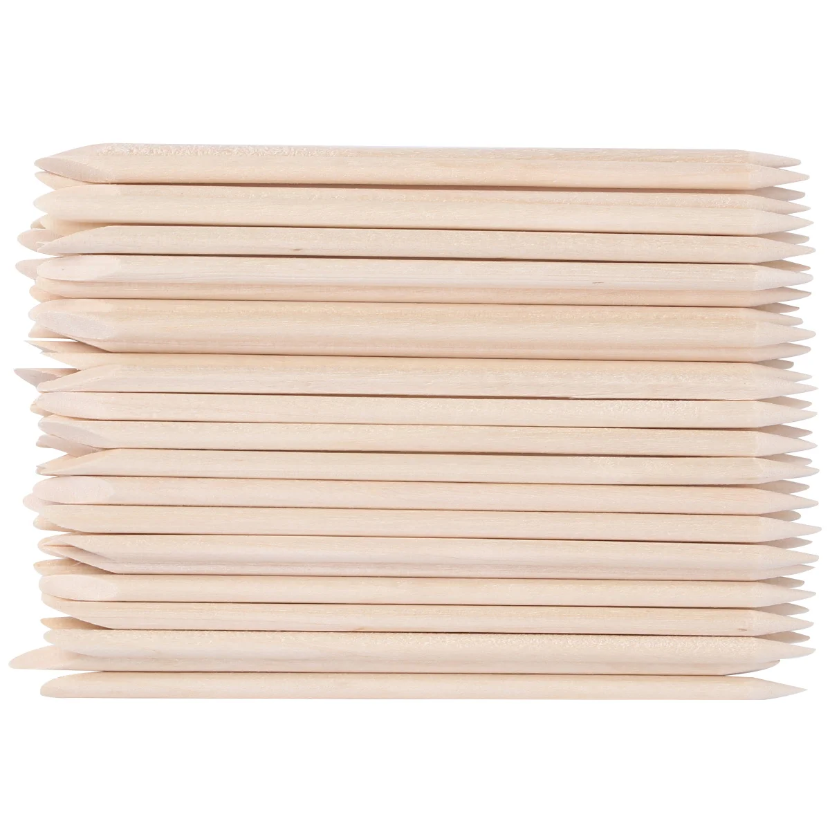 50 Pcs Nail clean Stick trim Polish Remover Wooden Cuticle Pusher Dead Skin Pushers Manicure Tools Bamboo Polishers