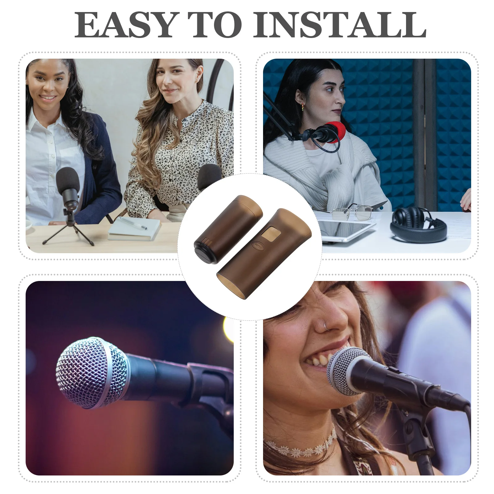 

Full Protector Silicone Mic Cover Non-Slip Shockproof Microphone Protective Sleeve Durable Covers For Ktv Party Stage Conference