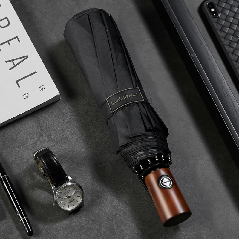 

Усиленный складной зонт, автоматическая корпорация, современный мужской зонт, минималистичный китайский Paraguas Hombre, товары для дома