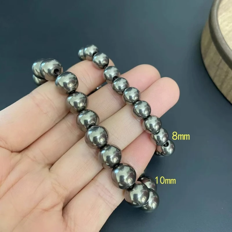 Pure Grade 2 Titanium Beads with Holes 4mm 6mm 8mm - Hypoallergenic Jewelry Making Supplies for DIY Bracelet Necklace