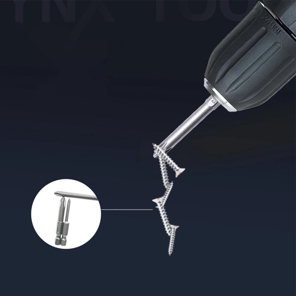 合金ドライバービット,クロスヘッド,磁気ドライバービット,F00,ph0,ph1,ph2,ドライバーアクセサリー,50mm, 4個