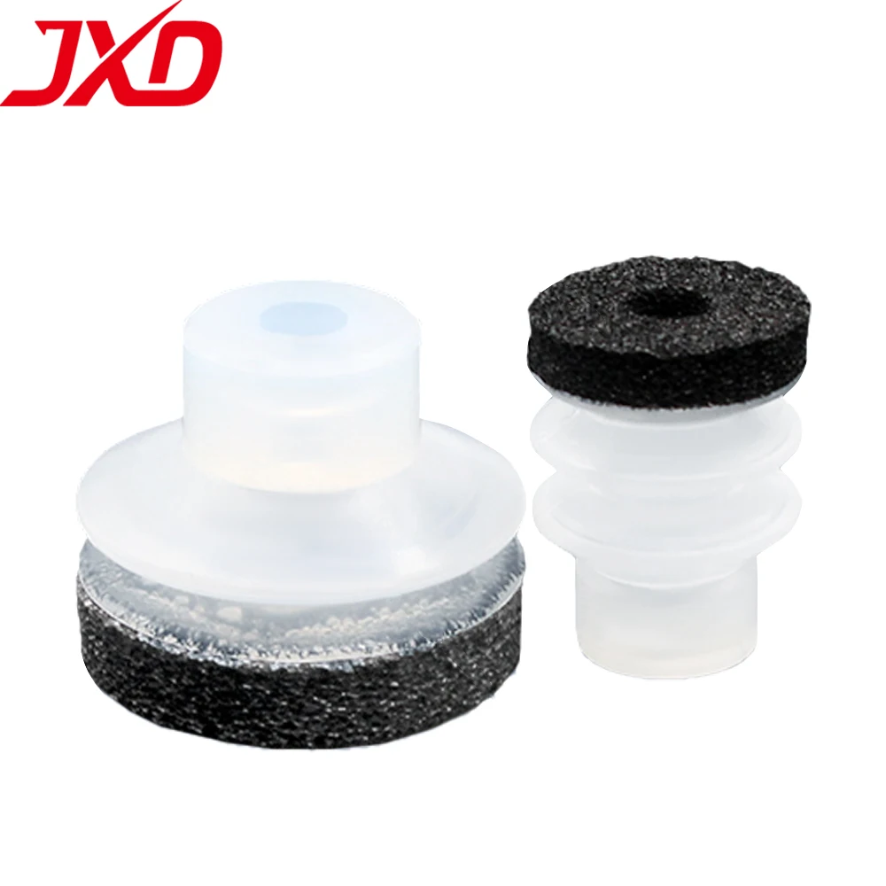 JXD DP-08/10/12/15/20/25/30/40/50 DP-S08/10/12/15/20/25/30 Double Layers Black Sponge Pneumatic Vacuum Suction Cup