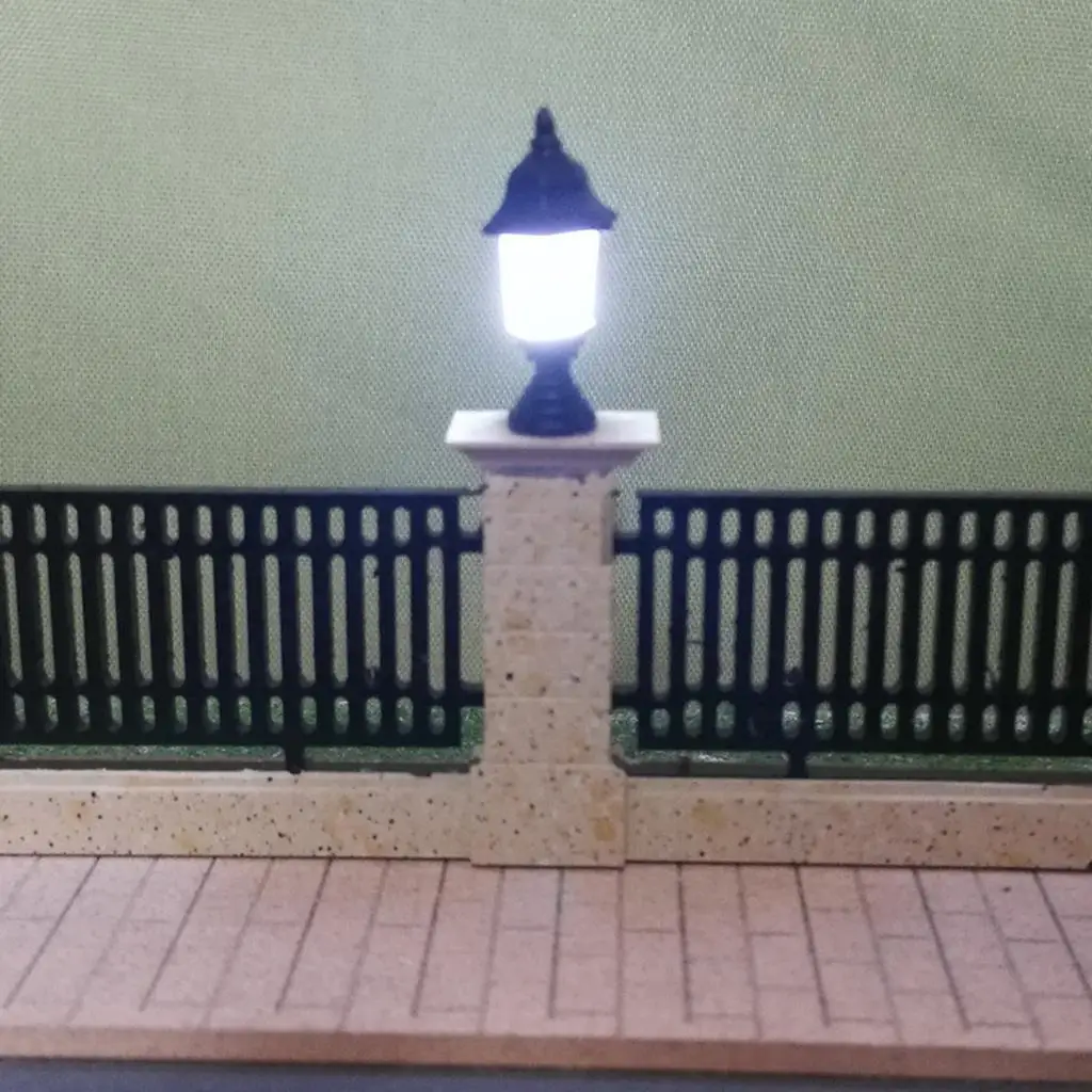 Model Railway Lamp Post Lights HO Scale 1 100 Miniature Led Street Lights for Miniature Sand Table Scene