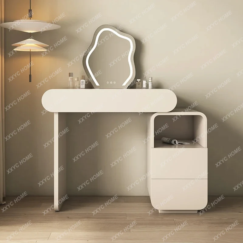 Commode de style crème Coiffeuse rétractable intégrée simple et moderne