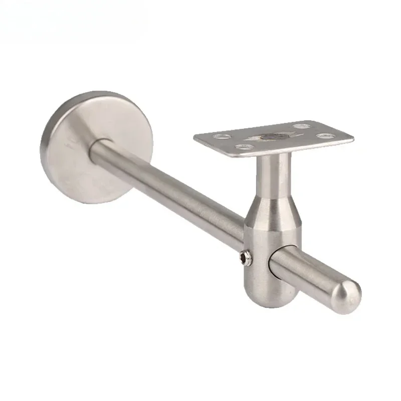 Soporte de pasamanos de acero inoxidable 304 para escaleras, soporte  pared  longitud ajustable, soporte fijo  arco plano,