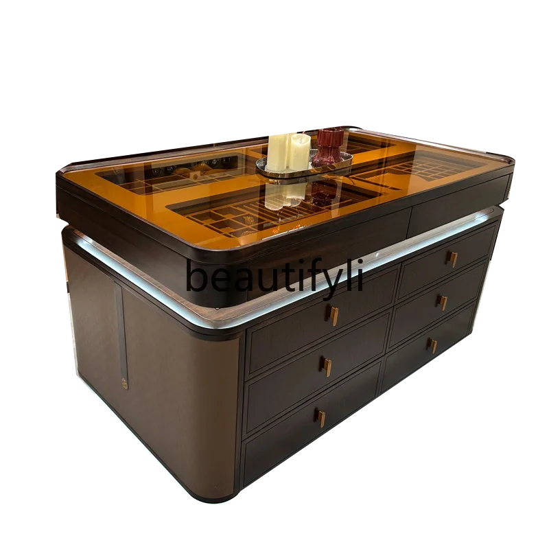 

Cloakroom Jewelry Display Cabinet Household Solid Wood Storage Locker
