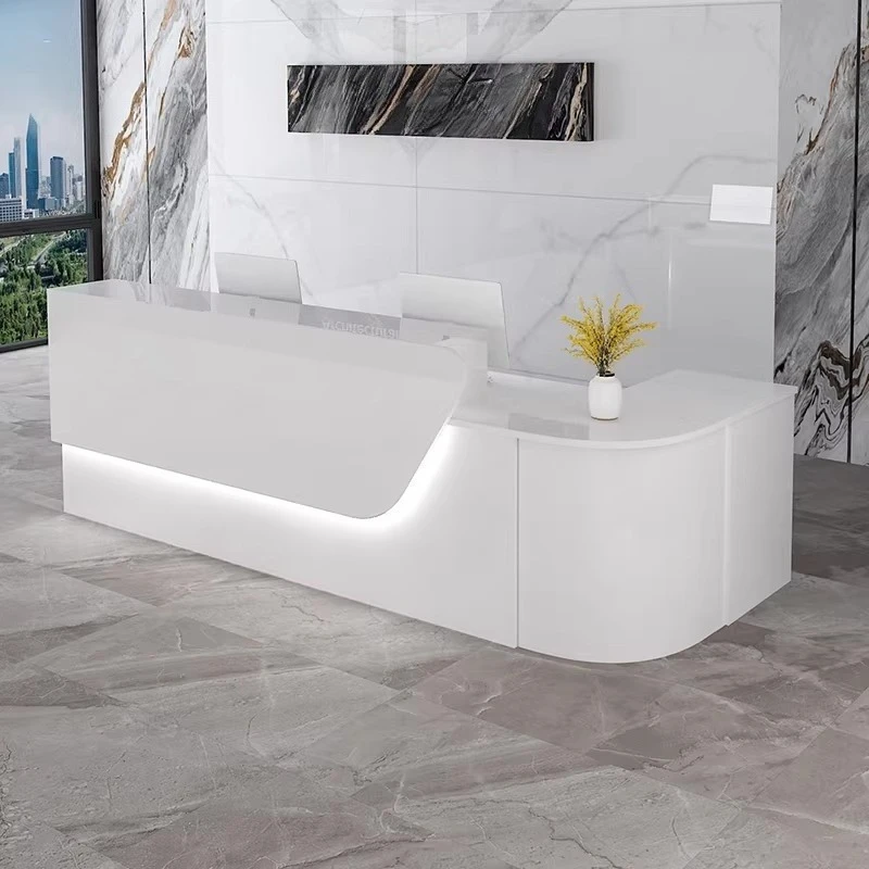 

Unique Luxury Reception Desks Minimalist Aesthetic Simple Modern Reception Desks Design Shop Mostrador Commercial Furniture