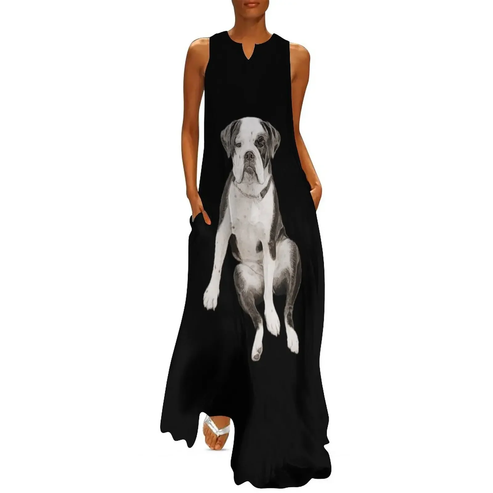 

Meena, coolest dog on earth Long Dress Woman clothes Clothing female Dress