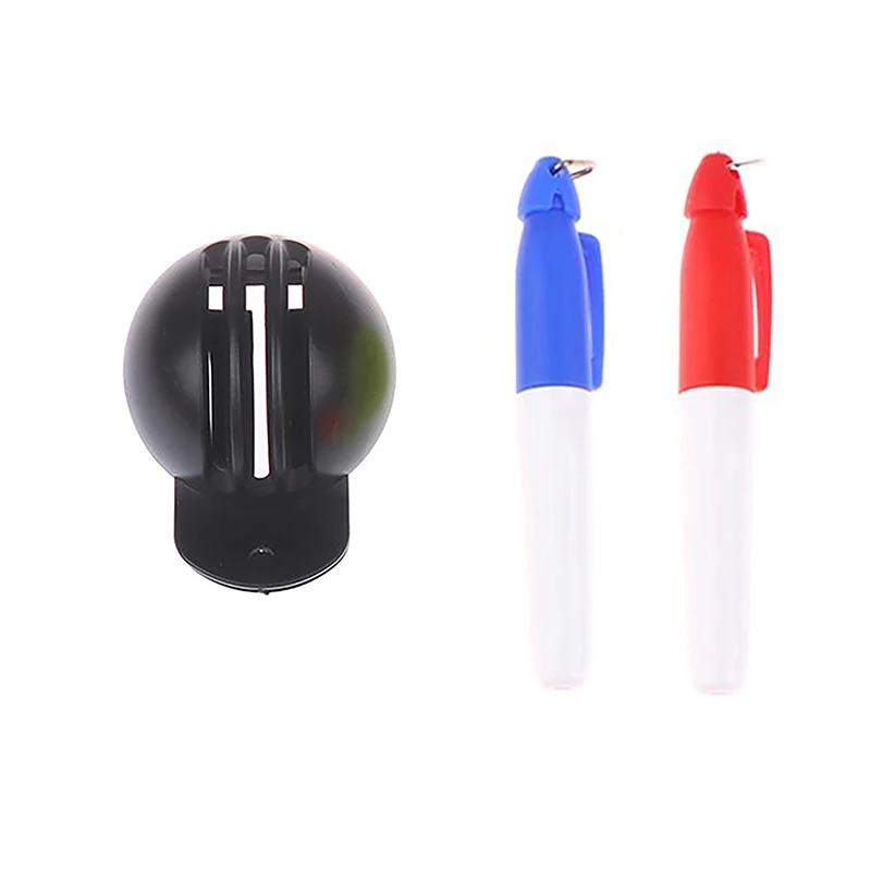 1set Golf Marker Hand Tools With Pens Golfing Marker Tool Alignment Kit With Marker Pen Golfs Balls Drawing Line Tool