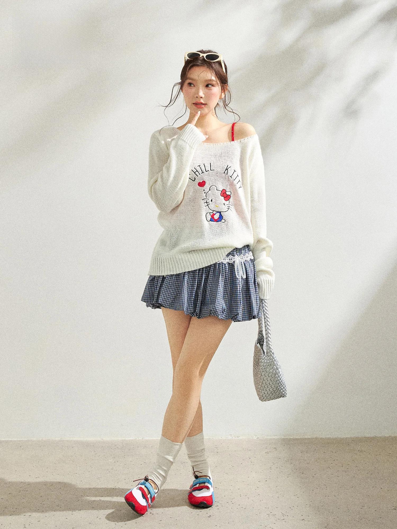 

plus Size Korean Sle Spring Slimming Cheered Blouse And f Skirt Set for plus Size Women Long Sve High Waist Lantern...