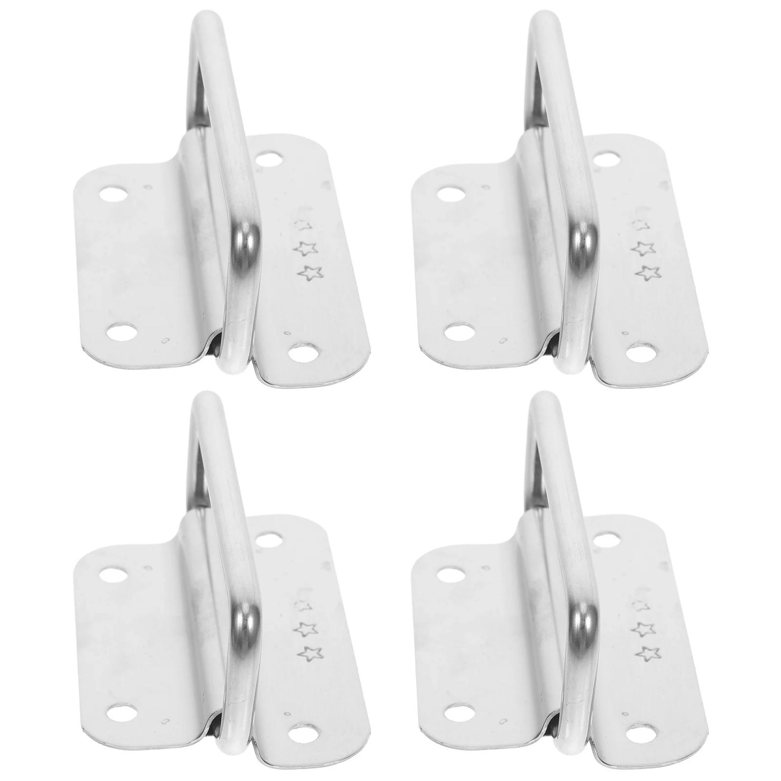 

4pcs Stainless Steel Foldable Cabinet Handle Recessed Drawer Pull Durable Furniture Hardware For Chest Tool Box Container Heavy