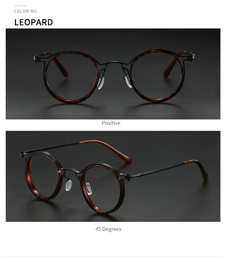 Vintage Lesebrille Anti Blaues Licht Gläser Männer Luxus Runde Rahmen Presbyopie Brille Klare Linse Männer Frauen Metall Gläser – Detail 14