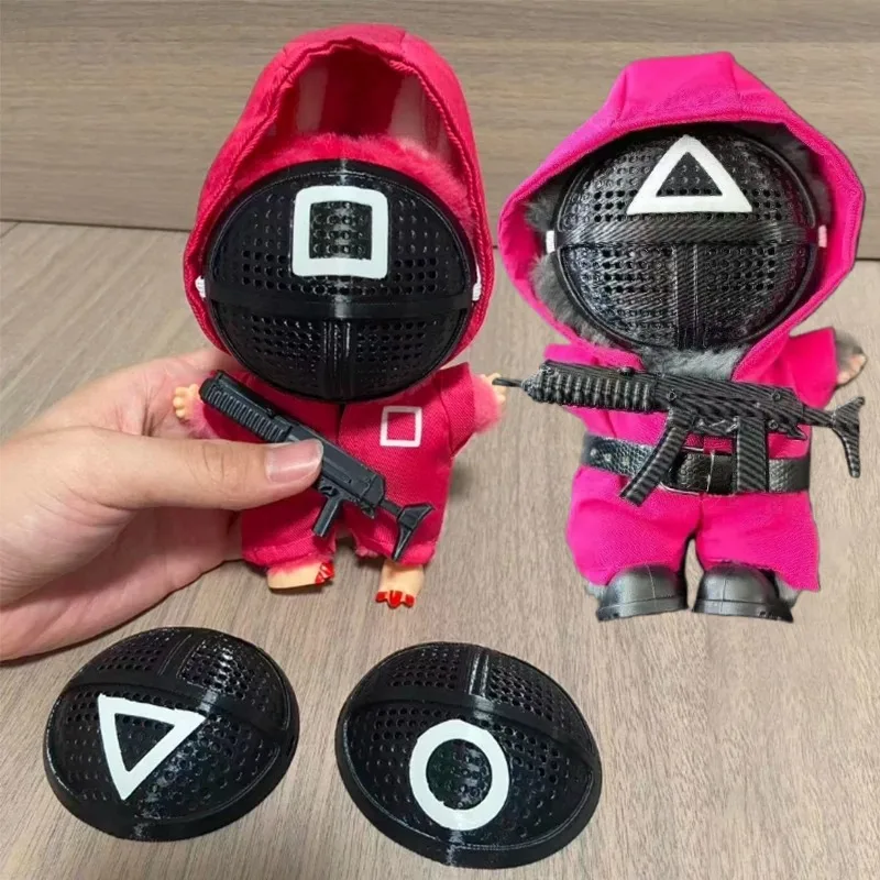 

seafood Jumpsuit Set for Labubu Doll Cosplay Costume, Mask Shoes, Assault Suit Accessories, Korean Kpop Idol Doll DIY Gift Toy