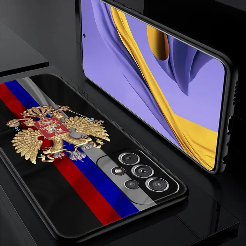 Russia Russian Flags Emblem Phone Case for Samsung Galaxy A13 A51 A71 A21S A12 A11 A31 A41 A23 A53 A73 A52 A32 5G A03S A01 Cover