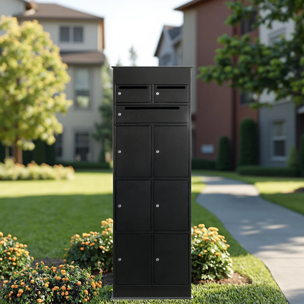 Free Standing Metal Mailboxes Waterproof Commercial and Residential Use Steel Post OEM Product