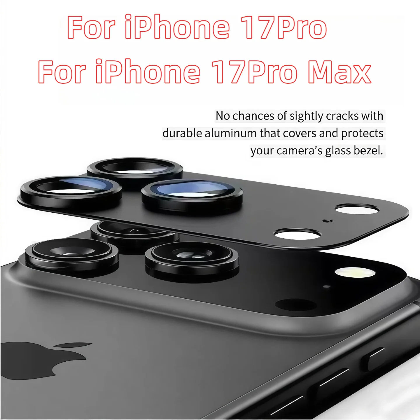 Für iPhone 17 Pro Max Kameraobjektivschutz aus Metall-Aluminiumlegierung mit gehärtetem Glasabdeckung und Bildschirmzubehör