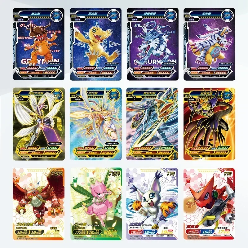 KAYOU Digimon Infinite Evolution Card Legendary Edition Rare SP UR Card Transparent TGR Card Anime Digimon Collection Cards