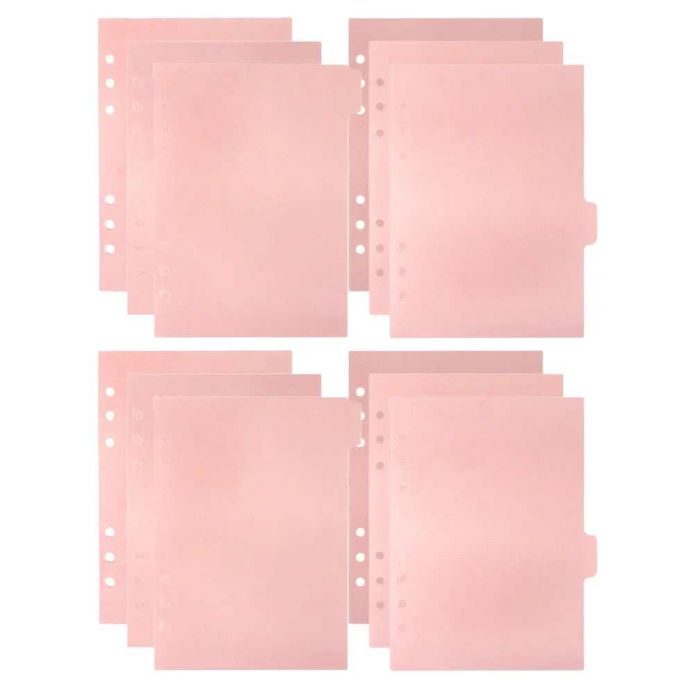 

2Sets A5 Index Binder Dividers PP Material Colored Page Markers for Notebook Loose-Leaf Binder Report Presentation Journal Diary