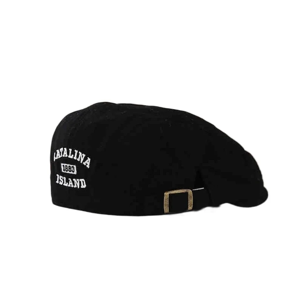 

Casual Cotton Letter Embroidery Beret Adjustable Flat Forward Hat Korean Style Y2k Newsboy Cap Men