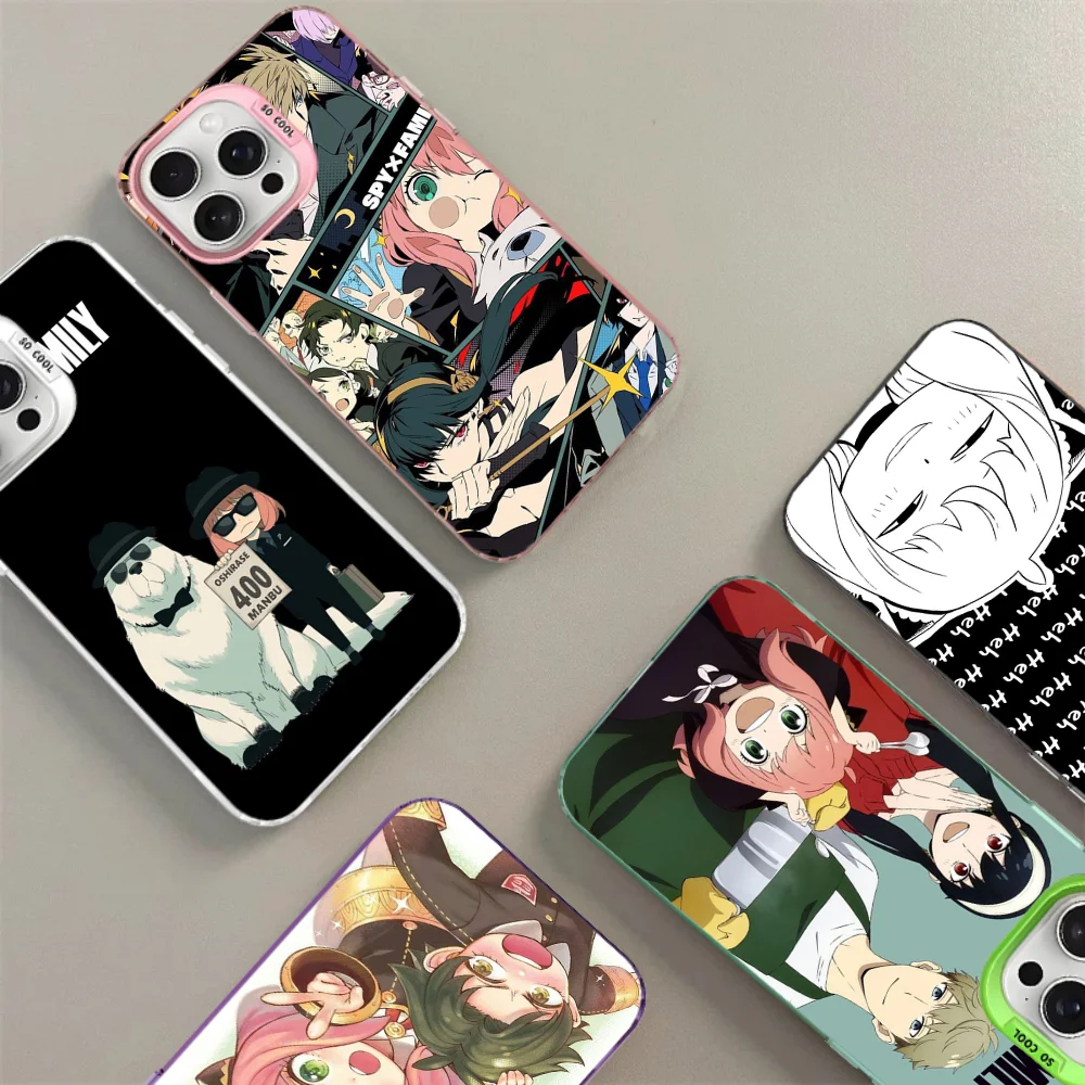 Cartoon SPY FAMILY Anime Phone Case For iPhone 16 15 14 13 12 11 Pro Max X XR XSMAX 8 7 Plus Matte Shockproof Back Cover