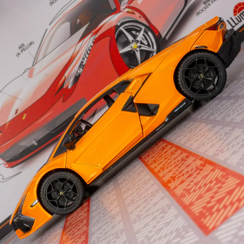 

1:32 Lamborghini Revuelto модель автомобиля из сплава, украшения, акустооптическая детская игрушка, которую можно подарить в подарок друзьям ﻿