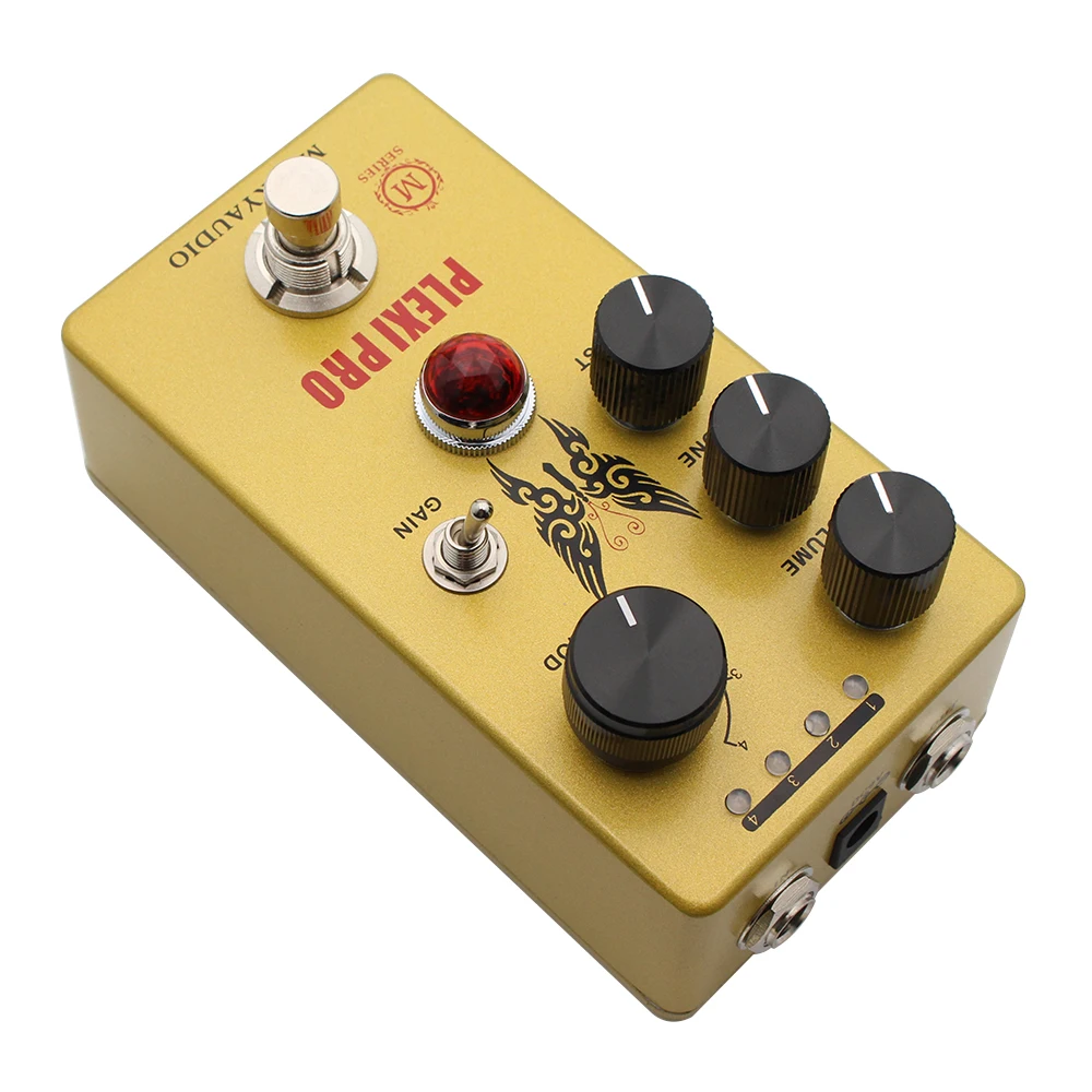 MOSKYAUDIO-PLEXI PRO Guitar Bass Effect Pedal Overspeed Distortion Pedal with True Bypass Instrument Tone Adjustment Accessories