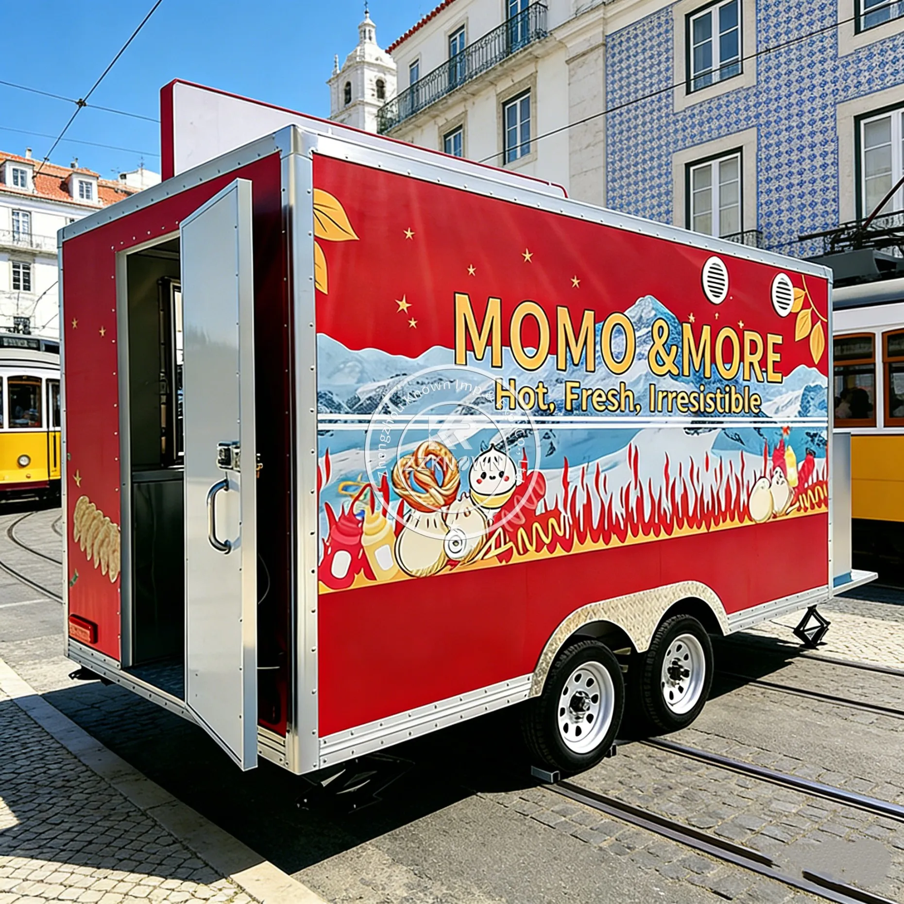 

Custom CE Approved Food Trailer with Full Kitchen Mobile Restaurant Truck Supplier From China for UK Business