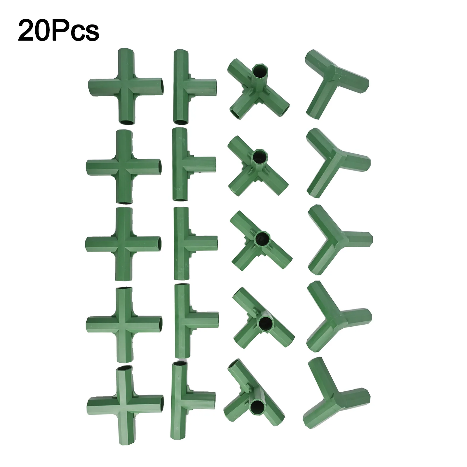 20Pcs 16mm Frame Connectors Joints Building Fittings Green Greenhouse Joints Frame Building Connector Right Angle Connector