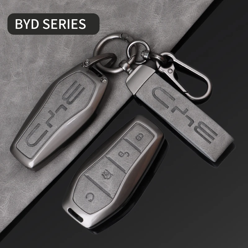 Stilvolle Autoschlüsselhülle aus Zinklegierung für BYD Sealion 7 Seal Song Plus Song Pro Seal U DM-i Dolphin King Shark 6 Atto Zubehör – Detail 2