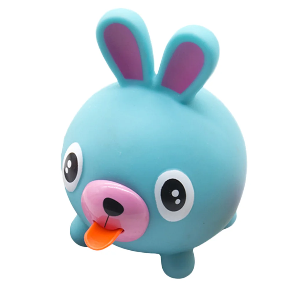 

Squeaky Sound Activated Cute Animal Decompression Squeeze Toy for Children Portable Elastic PVC Toy 5 pcs