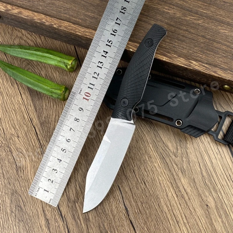 

KS 1073, черный прямой нож, лезвие 8Cr13Mov, нейлоновая ручка, портативный бытовой нож для фруктов, EDC, нож для переноски, нож для выживания