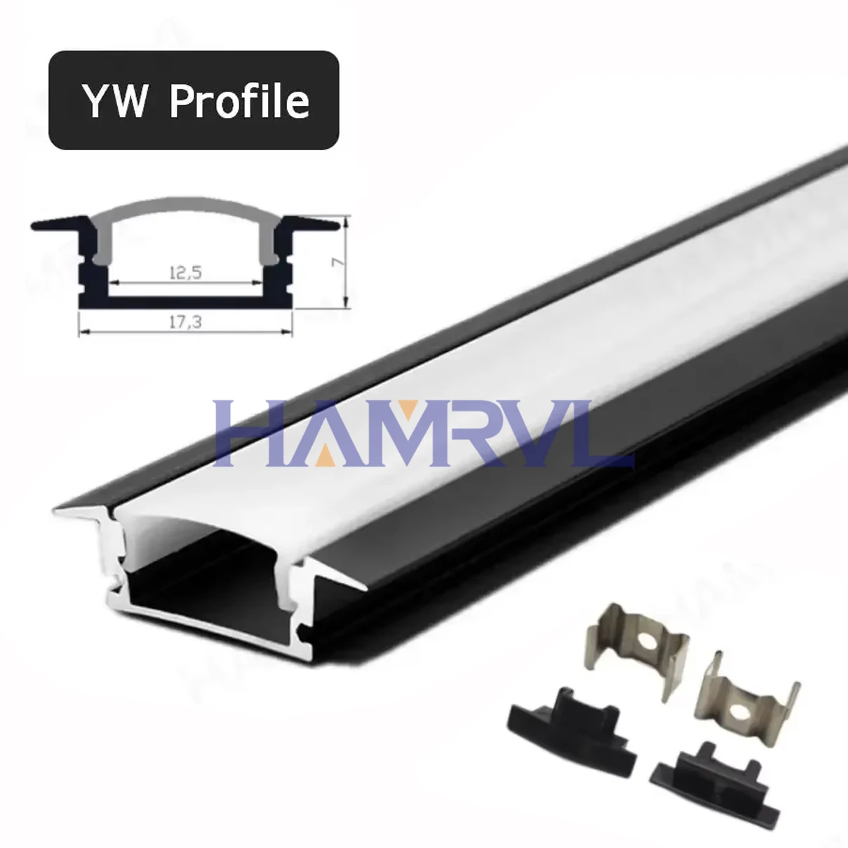 2–30 Stück/Packung LED-Aluminiumprofil, 0,5 m/Stück, U/V-Form, geeignet für 8–12 mm LED-Lichtleisten, Gehäuse, Kanal, Dekormaterialien
