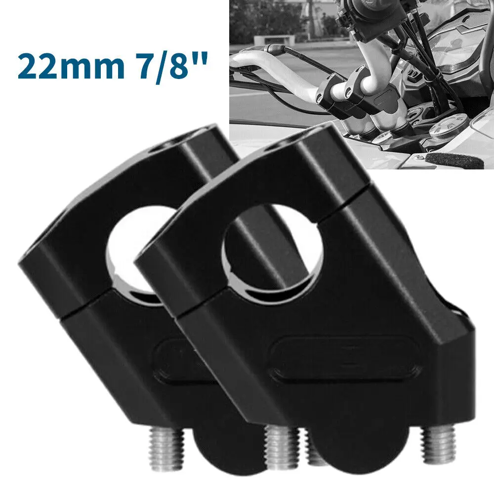 1pair Motorcycle Handlebar Riser Bar Mount Handle Clamp Universal 22mm For Honda For BMW R1200GS For YAMAHA MT07 MT09