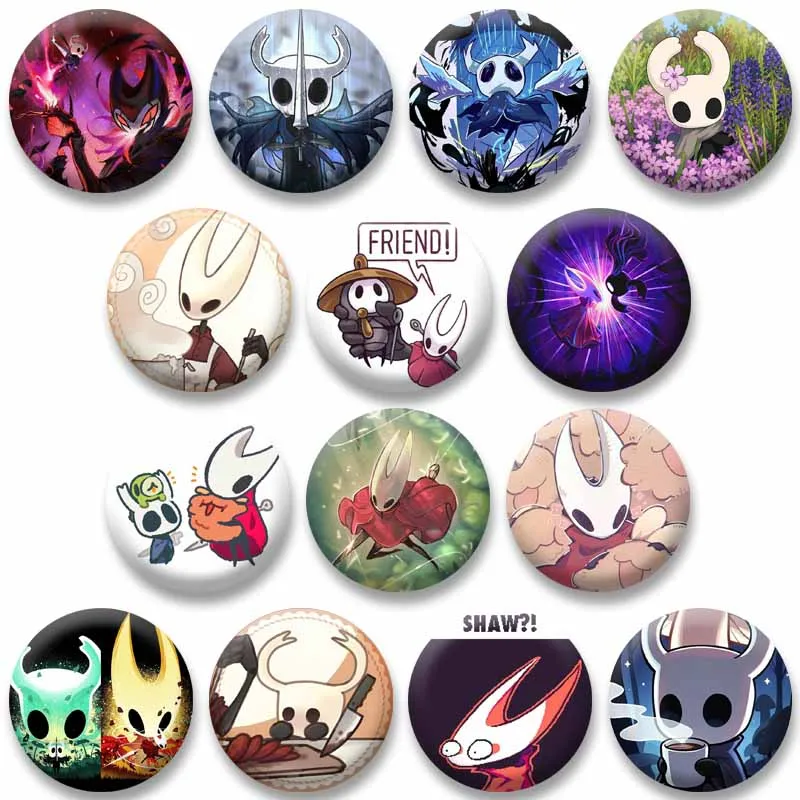 H-Hollow K-Knight Enamel Pins Cartoon Hornet The Knight Badge Game Icons Brooch Backpack Shoes Jewelry Accessories Friend Gifts