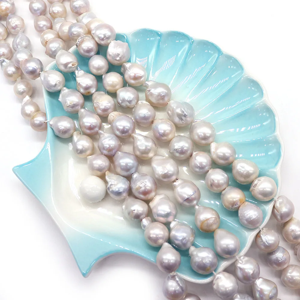 

Irregular Natural Freshwater Pearls Beads White Baroque Small Tail Bead for Jewelry Pendant Making DIY Earring Charm Accessories