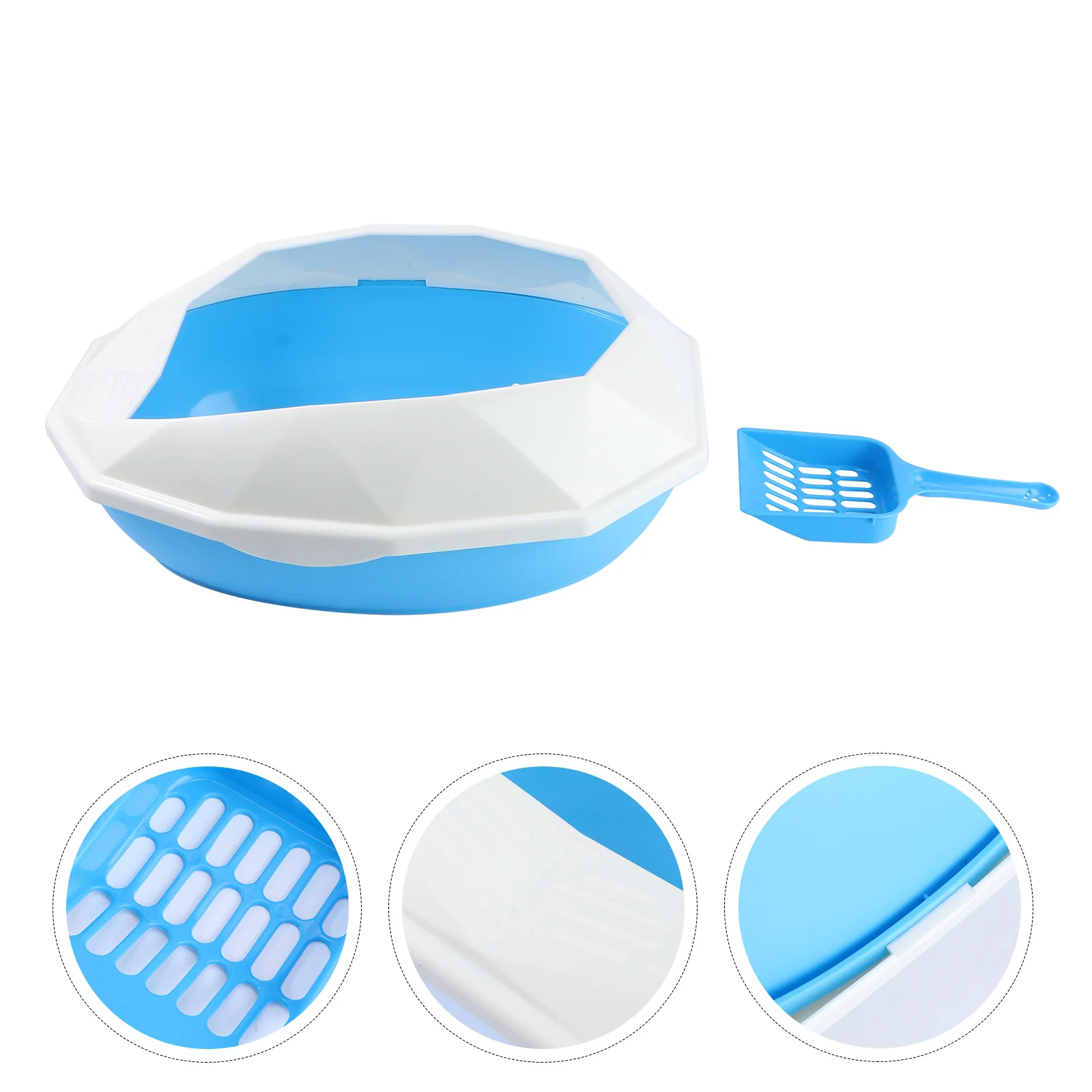 

Mini Plastic Cat Litter Tray Small Size Creative Design Prevents Scattering Easy Use Box for Small Pets Training