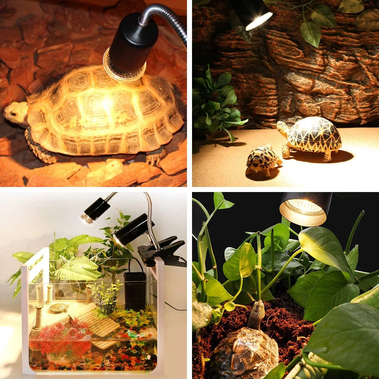 25/50W Reptile Heating Lamp E27 UVA+UVB 3.0 Pet Heat Lamp Turtle Basking UV Light Amphibians Lizards Temperature Controller