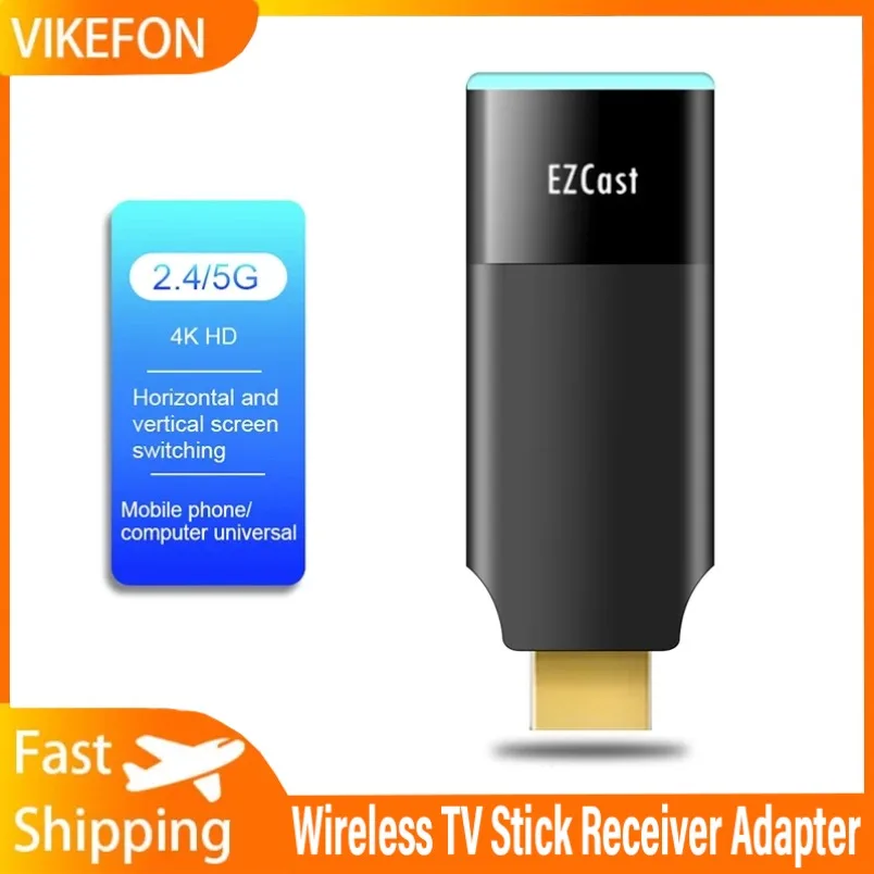

HDMI-Compatible Wireless Display Dongle Ezcast2 5G Miracast Airplay Mirroring TV Stick Receiver Adapter for IOS Android Phone PC
