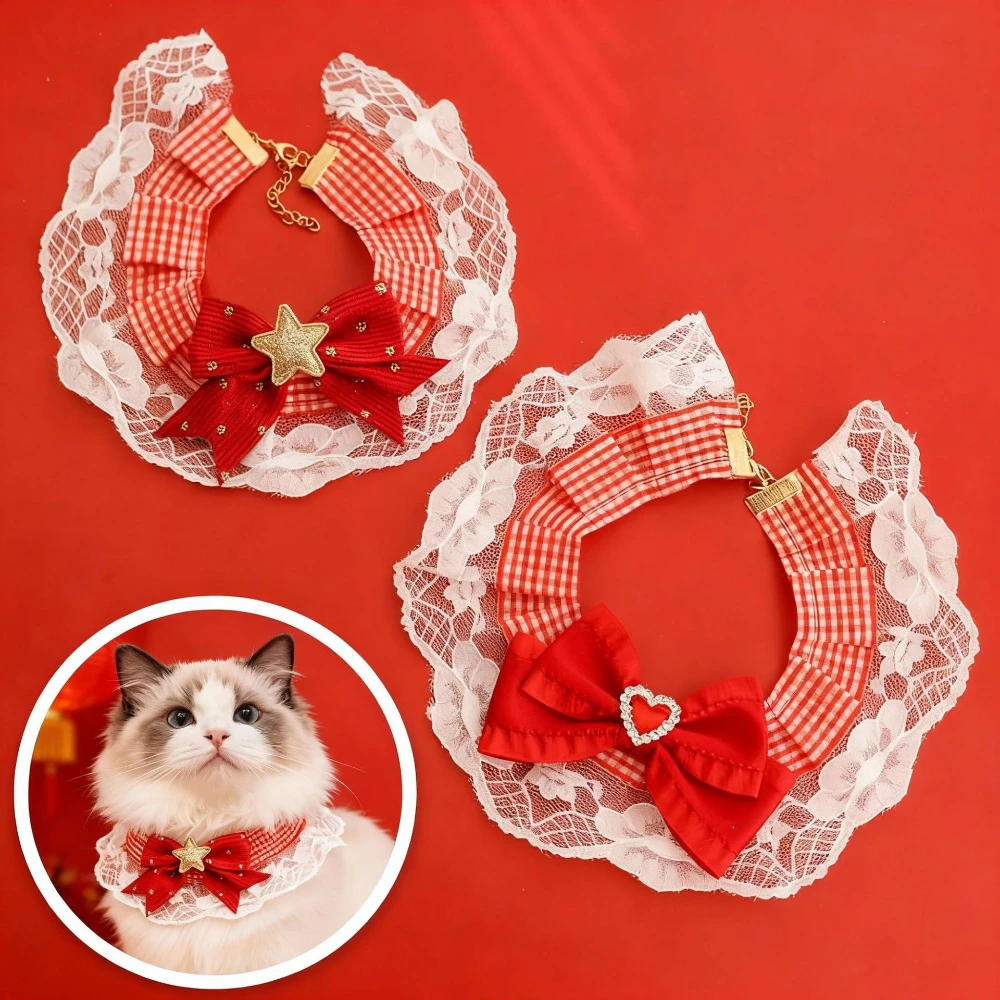 Babero bandana anti saliva para perros y gatos – Estampado corazones - imagen 2