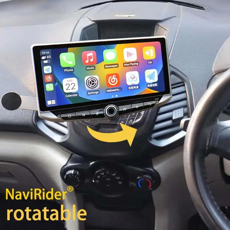 راديو سيارة بزاوية قابلة للتعديل لسيارة Ford Ecosport 2013 - 2017 أندرويد لاسلكي Carplay مشغل فيديو متعدد الوسائط وحدة رأس الملاحة