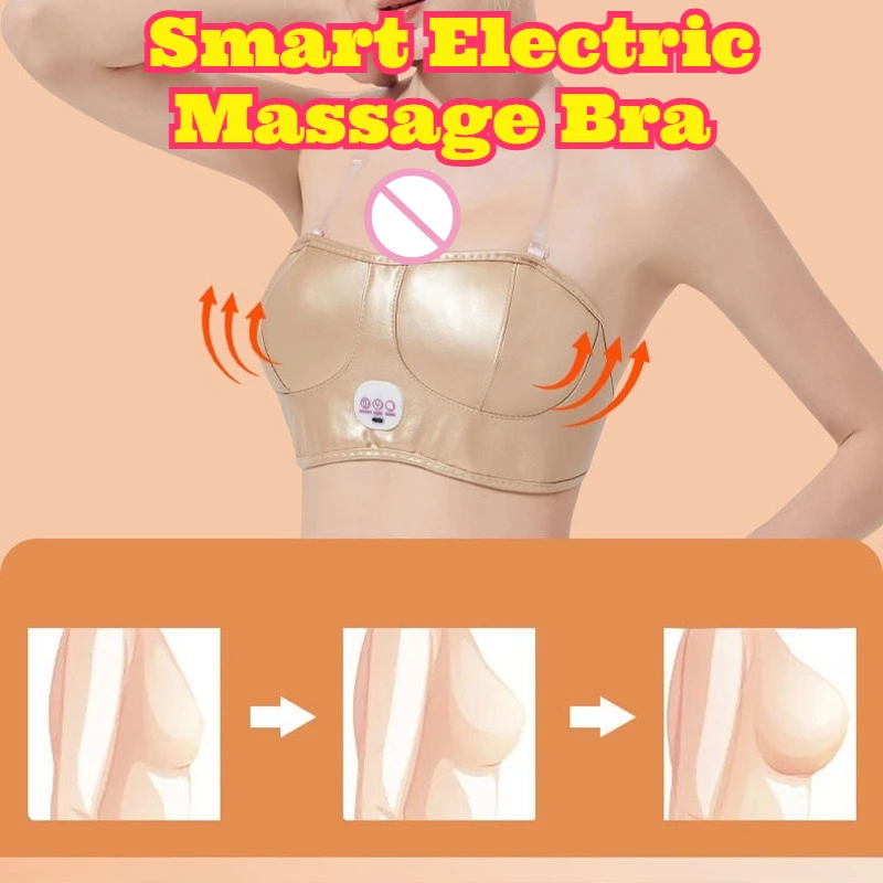 

Smart Electric Massage Bra Constant Temperature Heating Wireless Hot Compress Vibration Breast Massager Wearable Comfortable