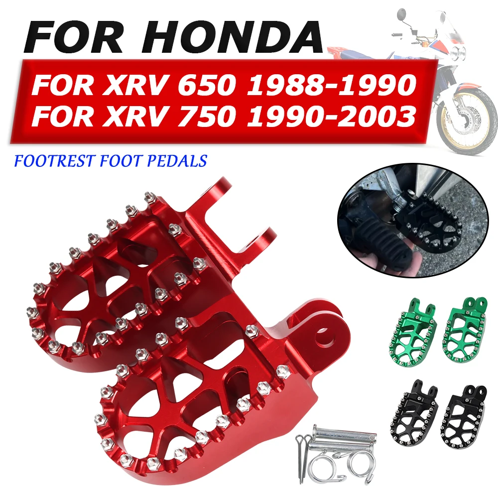 

For HONDA AFRICA TWIN XRV 750 650 RD07 XRV750 XRV650 Motorcycle Accessories Footrests Footpeg Foot Pegs Pedals Plate Foot Rests